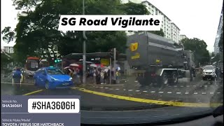 13jul2021 clementi SHA3606H ComfortDelGro Taxi toyota prius fail to conform to red light signal