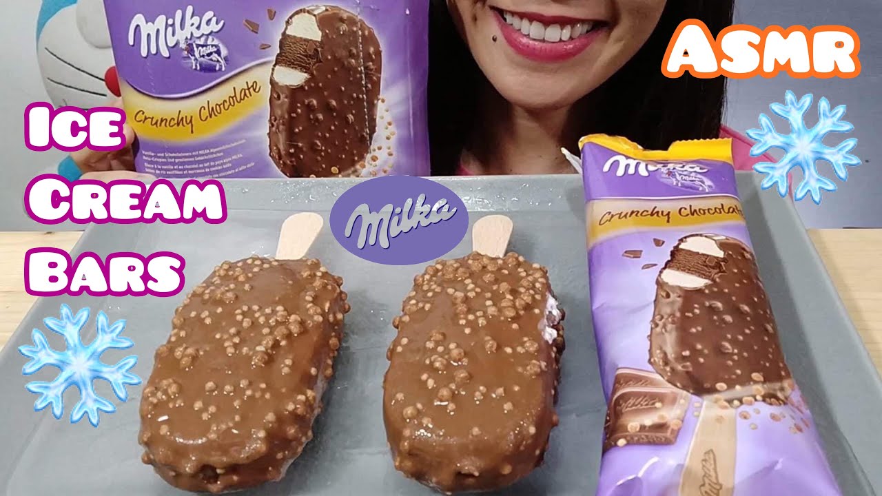ASMR MILKA ICE CREAM BARS Eating Sounds YouTube