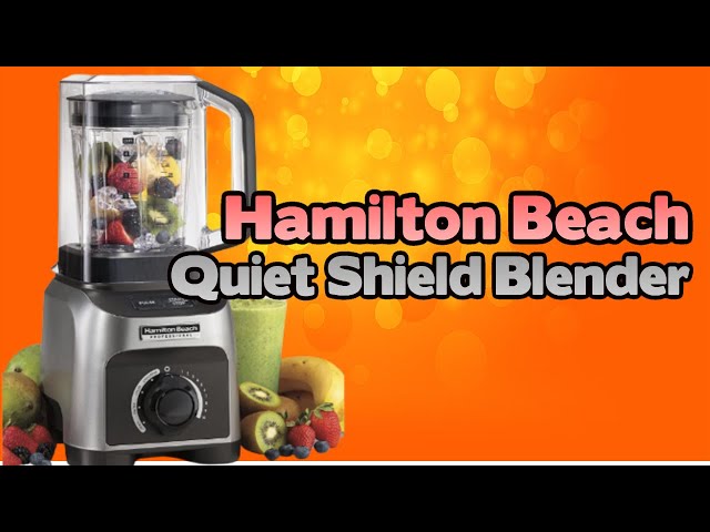 Hamilton Beach Professional Quiet Shield Blender, 1500W, 32oz BPA Free Jar,  4 Programs & Variable Speed Dial for Puree, Ice Crush, Shakes and