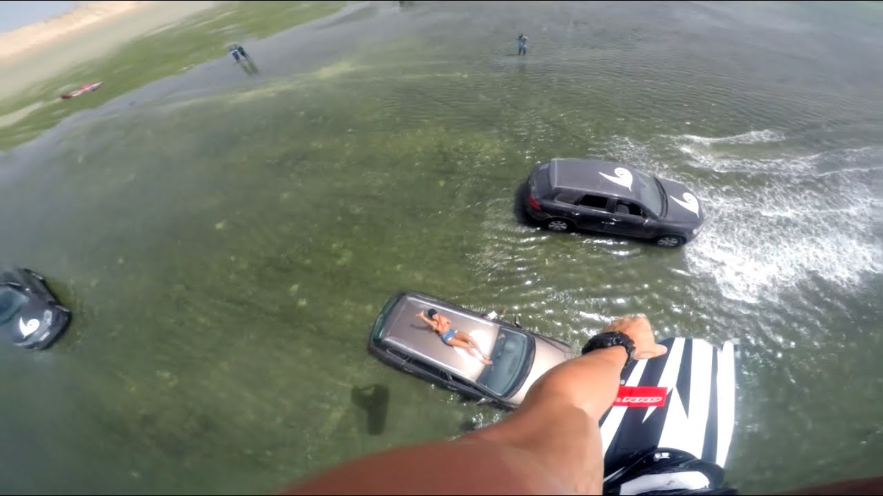 Forest Bakker | Extreme Kite Surfing Jump Over VW Cars