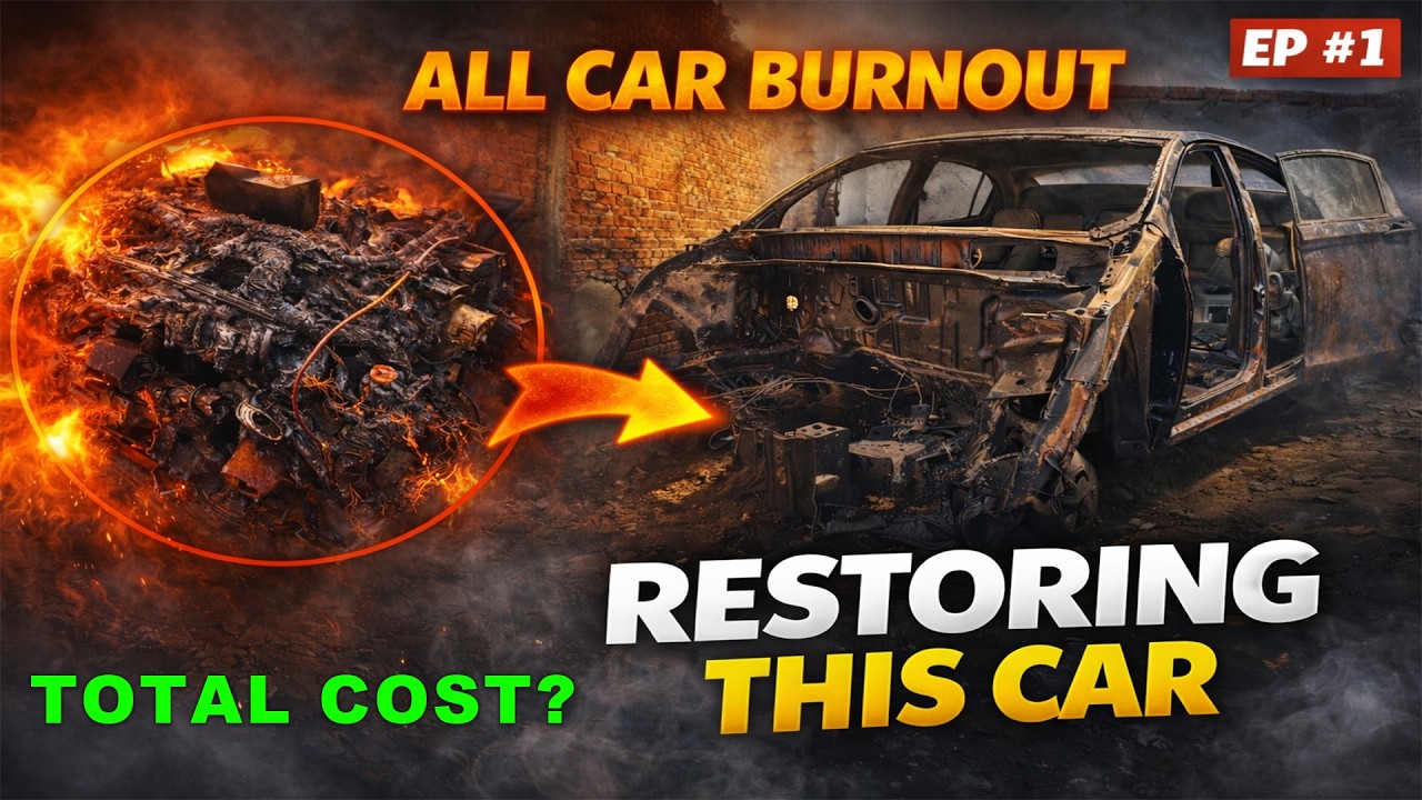 Burnt Honda Amaze To Like New 🔥 | Fire Burnt Car Full Restoration in India 🚘