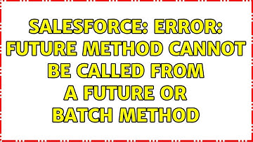 Salesforce: Error: Future method cannot be called from a future or batch method