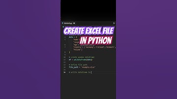 How to Create Excel file in Python #python #pythonprogramming #programming #spreadsheets
