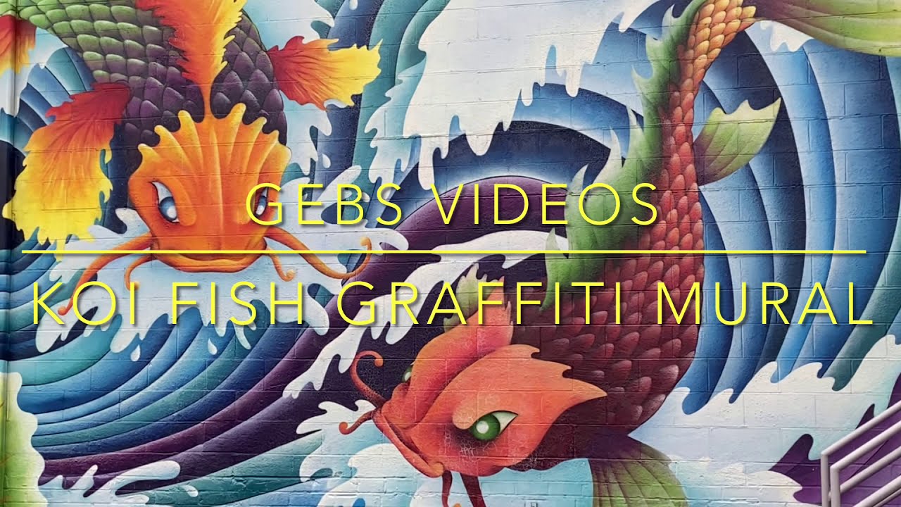 Koi Fish Graffiti Art Mural Knoxville TN Jerry’s Artarama Bearden 