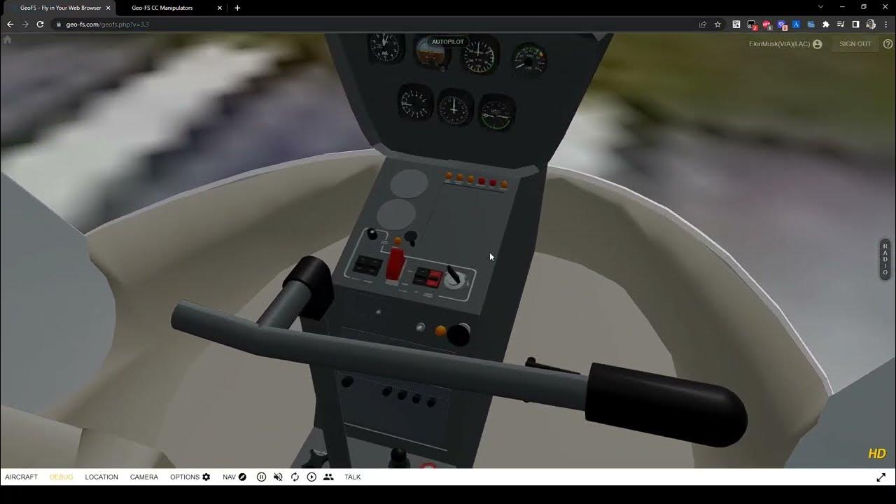 GeoFS interactive cockpits addon YouTube