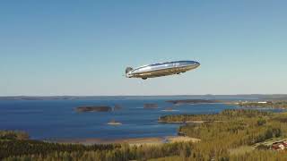 Kelluu Airship In Flight - Finnish Autonomous Autopilot Airships For Data Collection