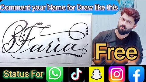 Faria Name Signature Calligraphy Status | How to Cursive write with cut Marker #faria @Faria