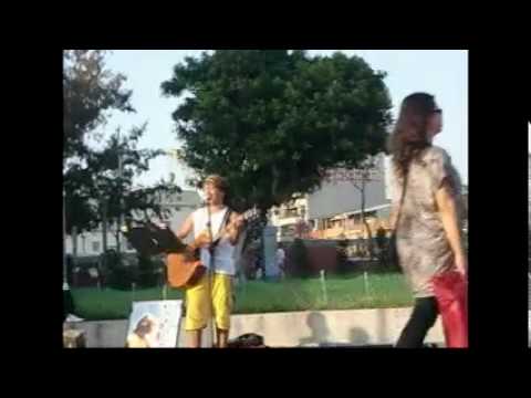 20100503淡水街頭藝人-福音詩歌街頭佈道-蔡嘉揚(小小的夢想01)