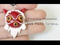 Polymer Clay Tutorial: Princess Mononoke San Mask by Studio Ghibli