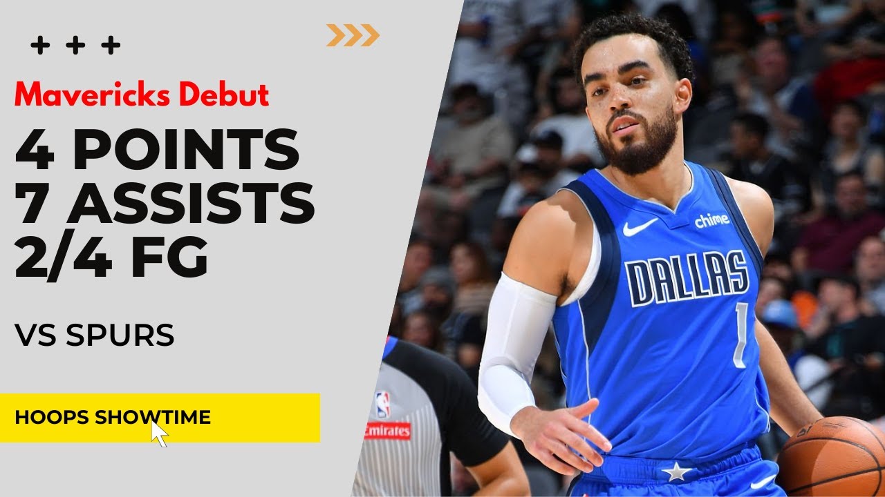 Tyus Jones MAVERICKS DEBUT 4 Points, 7 Assists, 2/4 FG vs Spurs I 25-26 NBA Season