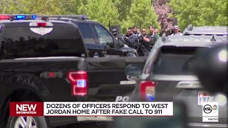 Dozens of officers respond to West Jordan home after fake call to 911