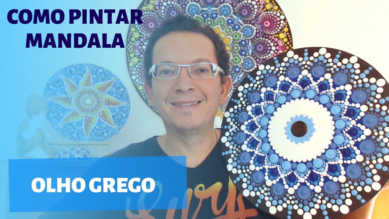 Jogo 2 Mandalas em Pontilhismo Pintura Intuitiva Olho Grego