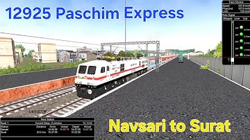 12925 Paschim Express Journey Highlights | Navsari to Surat | High Speed Action 🔥 #indianrailways 