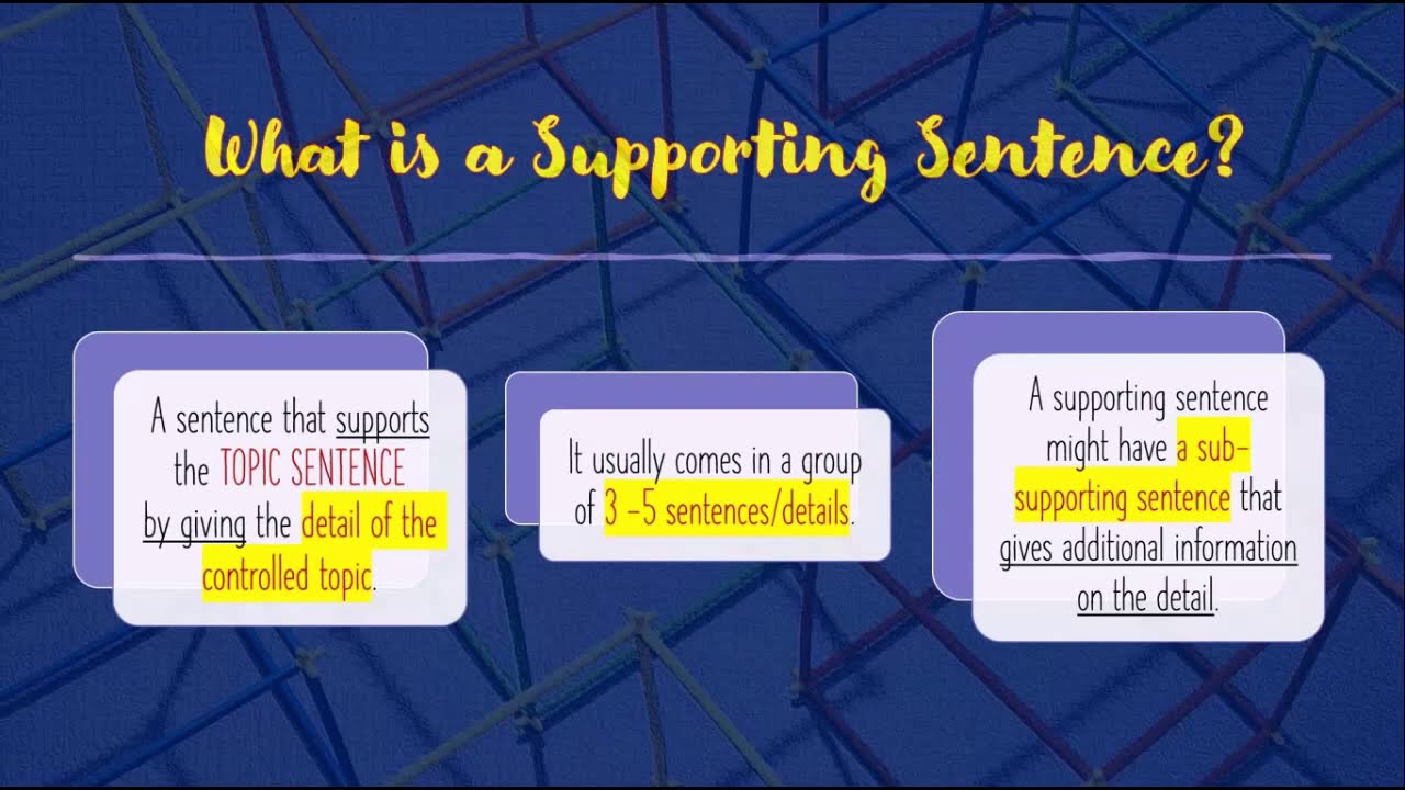 Paragraph Writing: Supporting Sentences