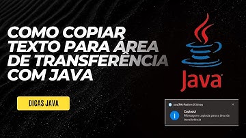 Como copiar texto para área de transferência com Java