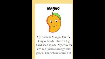 Mango 5 line | Mengo English Short Story| English learning Stories| #english