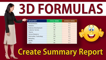 Create Summary Report using 3D Formulas in Excel | Vivekananda Sinha | Video 104