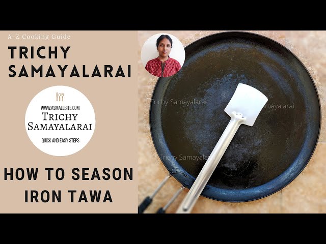 How to season iron tawa, Dosa kallu seasoning - Jeyashri's Kitchen