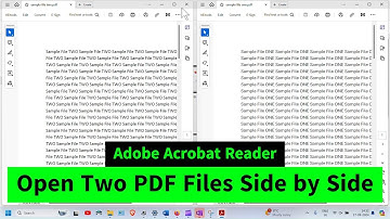Open Two PDF Files Side by Side | Adobe Acrobat Reader Tips