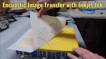 Encaustic image transfer. Easily transfer an image onto wax using inkjet ink