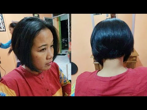  CARA POTONG RAMBUT BOB NUNGGING  CANTIK YouTube