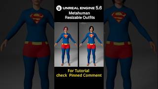 Unreal Engine 5.6 Metahuman Parametric Outfits Resizable Clothes  #unrealengine5 #ue5 #metahuman