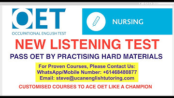 Brand New & Harder OET Listening Practice Test In 2023 #oet #oetlistening #ucan