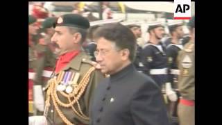 Pervez Musharraf was sworn in for a five-year term as Pakistan's civilian president. Musharraf is pr