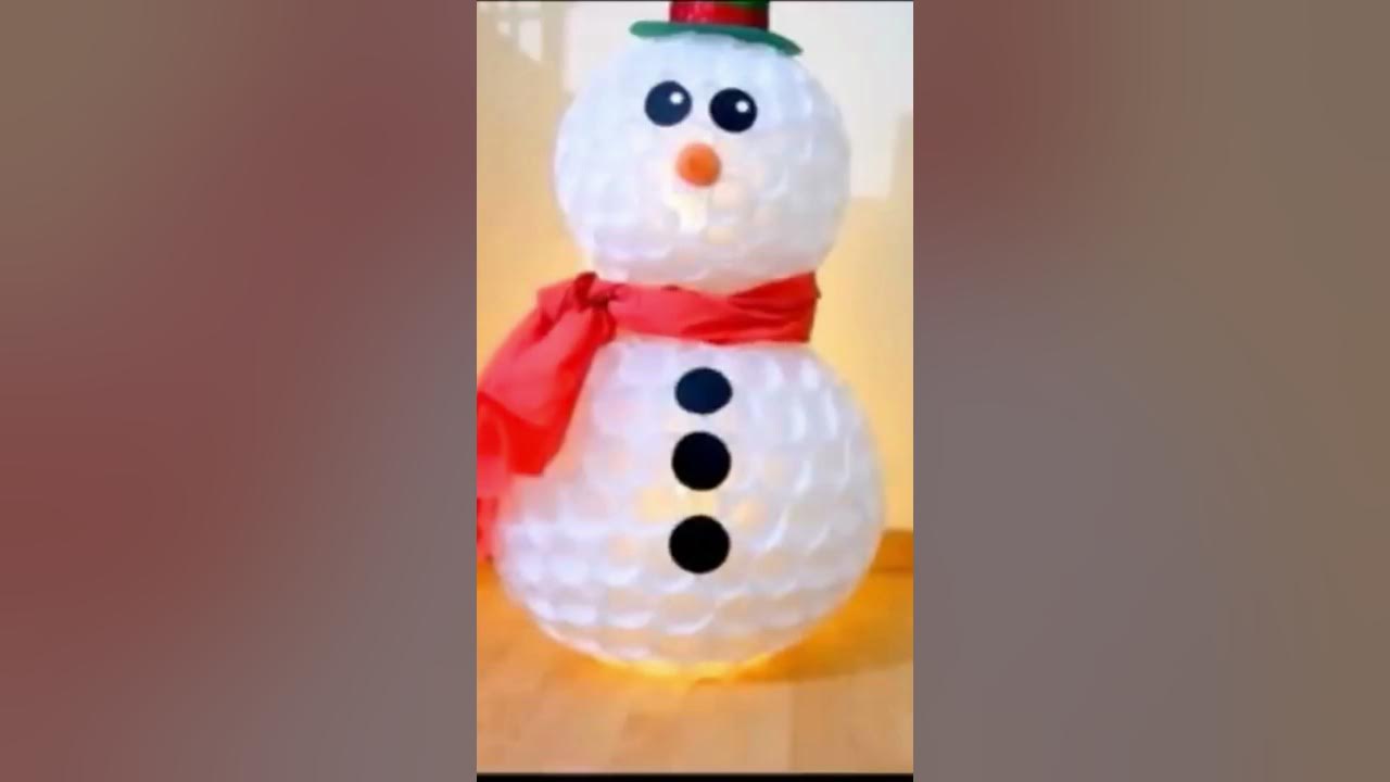 Picotear Pasivo Hervir Muñeco de nieve con vasos de plástico para decorar en NAVIDAD #SHORTS -  YouTube
