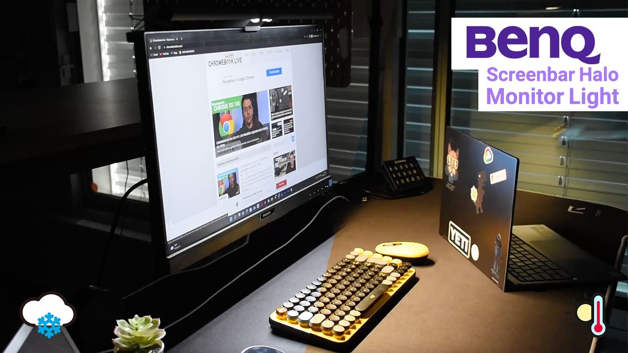 Test de la Screenbar Plus de BenQ, une lampe de bureau à accrocher sur  l'écran