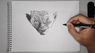 Smeagol - Lord of the rings - Some Dots art - Pointillism time-lapse