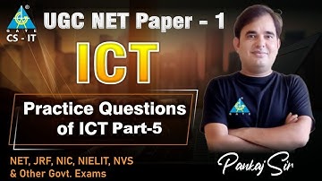 Practice Questions of ICT Part-5 | UGC NET Paper-1 | Pankaj Mishra Sir