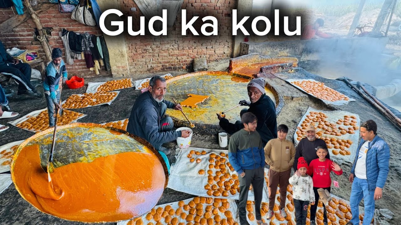 Muradnagar ka famous Desi mithai ￼gud ka kolu | village life | desi gud | ￼￼
