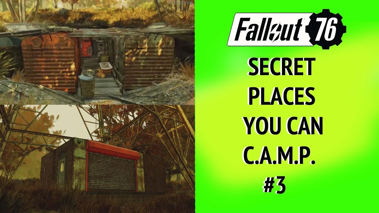 Fallout 76 Secret Places you can CAMP #3 - YouTube