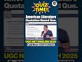 🎯 Quiz Time #24: American Literature Quotes | UGC NET English Dec 2025 Preparation