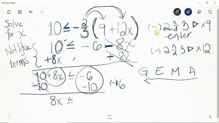 GED® Math: Distribute Fraction Before Solving Inequality