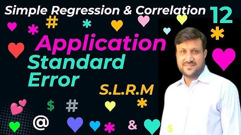 Standard Error of simple linear Regression Model | | Application of Standard Error  YonX & XonY.
