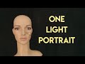 one light studio portrait tutorial for beginners