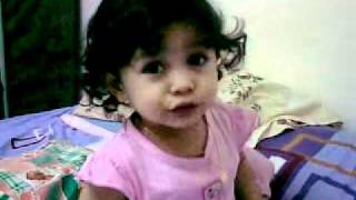 Aleesya singing Malaysia National Anthem