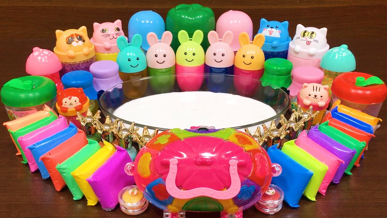 Mixing Random into GLOSSY Slime ! Satisfying Slime Video 