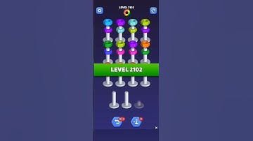 Nut Sort Level 2102 - Color Puzzle Game by Kiwi Fun #games #puzzle #NutSort #NutSortSolution