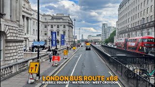 Riding London's X68 Express Bus | UpperDeck Experience from Russell Sq to Croydon in South London