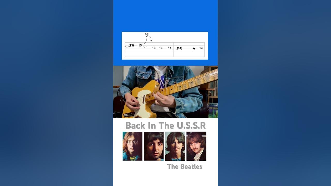 【TAB】Back In The U.S.S.R / The Beatles 【Guitar Solo】#60s#fender#telecaster#shorts#rock #ビートルズ#ギター