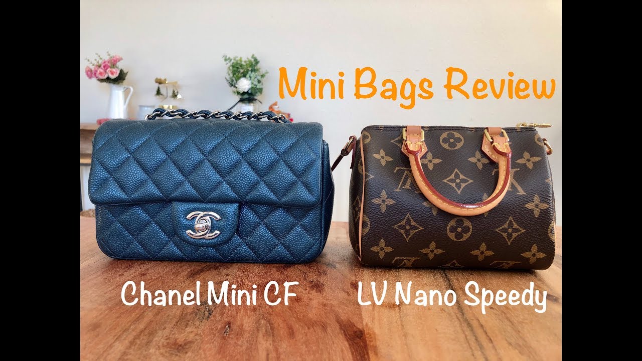 Chanel Rectangular Mini 🆚 Louis Vuitton Nano Speedy | Chanel 19B ...