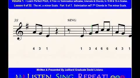 Part 6b. LESSON 4 of 32, The mi_e minor scale. EAR TRAINING EXERCISES
