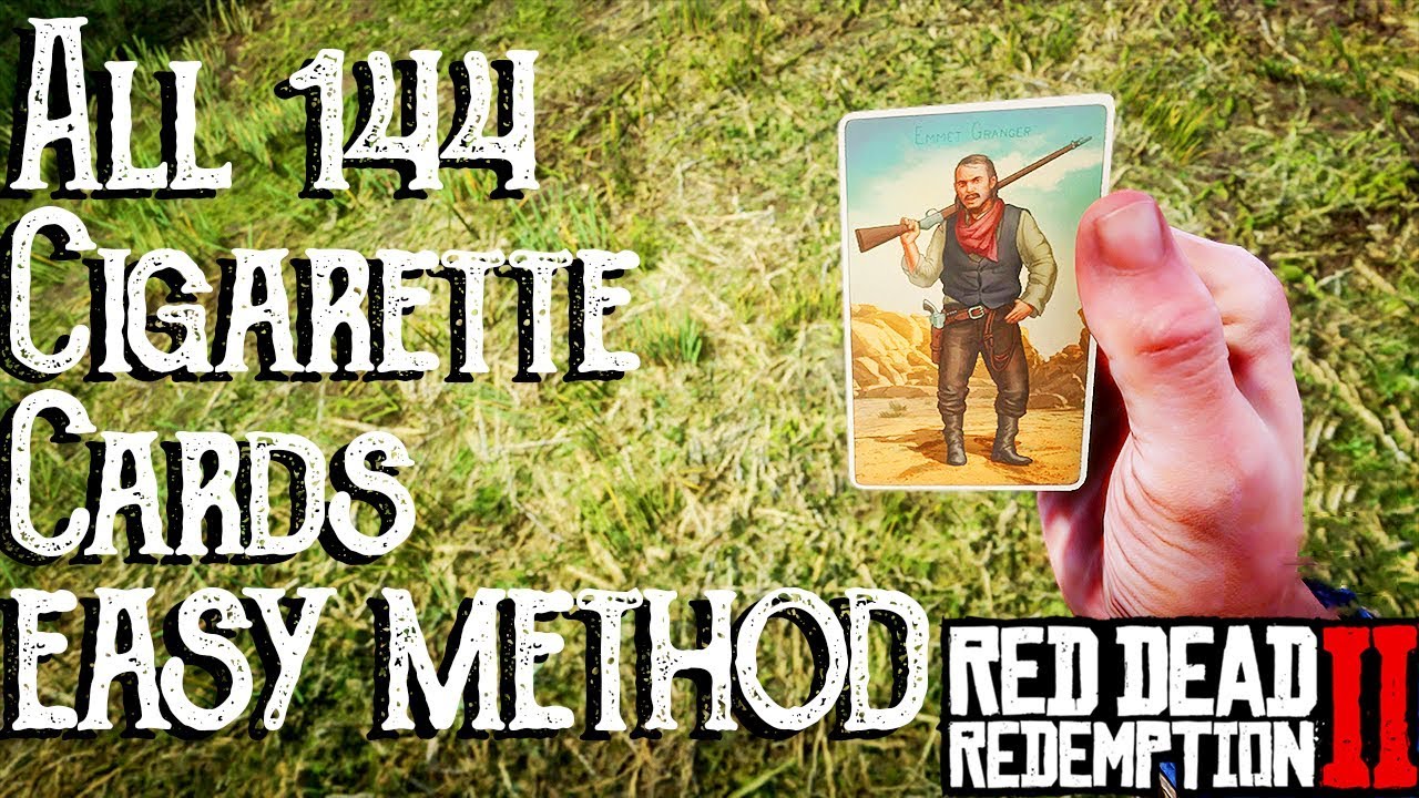 RDR2 All 144 Cigarette Cards *EASY METHOD* Smoking and Other Hobbies