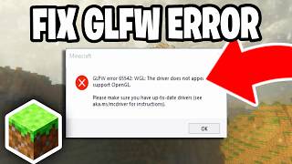 How To Fix GLFW Error 65542 Minecraft 2026! - Tutorial