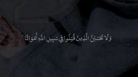 وَلَا تَحْسَبَنَّ الَّذِينَ قُتِلُوا فِي سَبِيلِ اللَّهِ | محمد صديق المنشاوي | سورة آل عمران