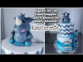 como hacer un RINOCERONTE en fondant 3D, cake topper para pastel de baby shower