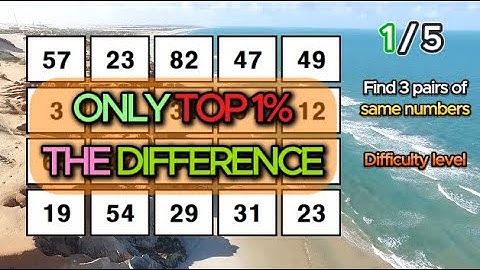 GENIUS CAN FIND ALL! Find 3 pairs of identical numbers/Dementia Prevention Quizzes/Tests.218